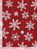 Snowflakes on Plaid from Timeless Treasures Sold by the Half Yard