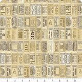 Junk Journal Parchment Tickets Yardage SKU# 7416-12 by Moda Fabrics Sold by the Half Yard
