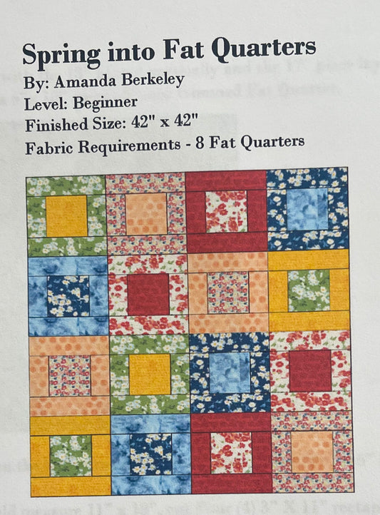 Printed Pattern copy of Spring into Fat Quarters