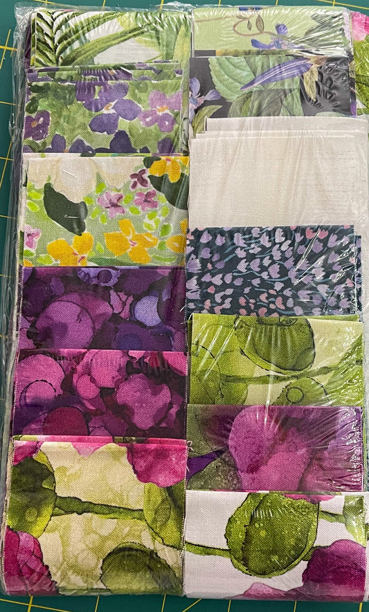 Purple Easter Flowers 2.5" Strip Bundle