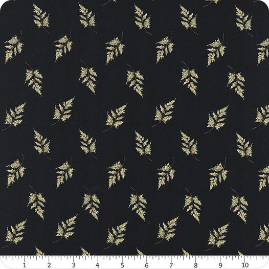 FIGO Heavenly Hedgerow Black Leaves Yardage 90588-99 from Northcott Sold by the Half Yard