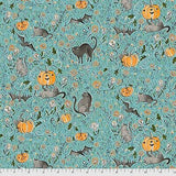 Spirit of Halloween In The Patch Blue From Free Spirit Fabrics Sold by the Half Yard