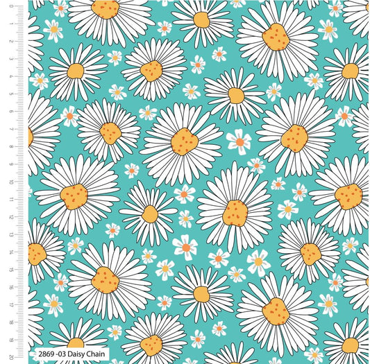 Wild Dreams Daisy Chain by The Crafty Lass Sold by the Half Yard