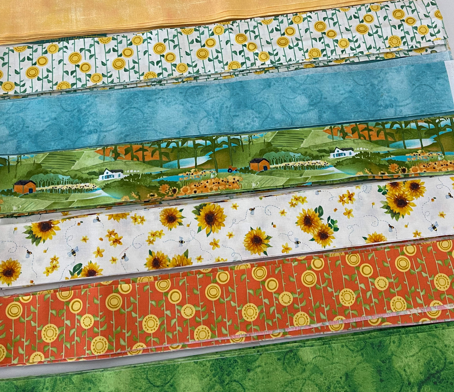 Sunflowers Junior Jelly Roll 2.5" Strip Bundle