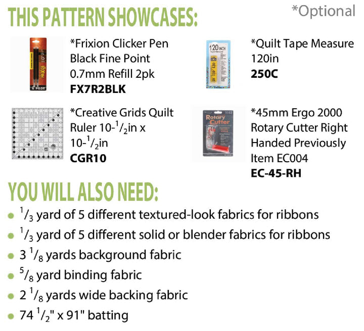 Cascading Ribbons Quilt Pattern