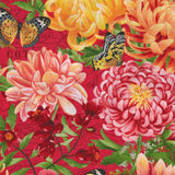 Morning Blossom Feature Floral Red by Northcott Sold by the Half Yard