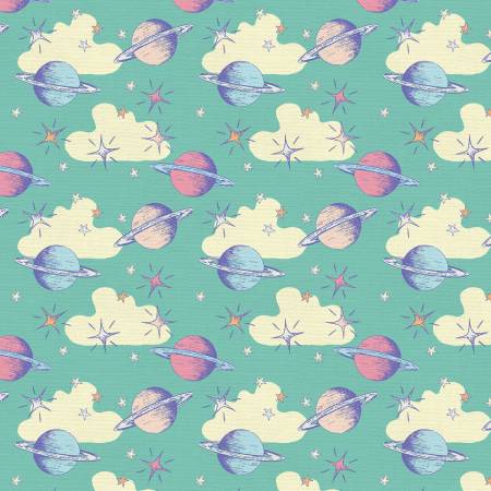 Dreamy Saturn Green by Paintbrush Studio Fabrics Sold by the Half Yard