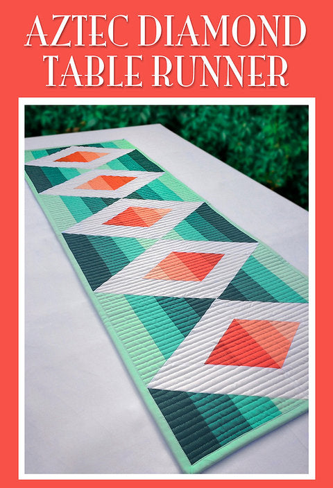 Aztec Diamond Table Runner Quilt Pattern by Krista Moser