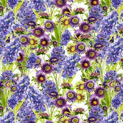 My Happy Place Hyacinth Purple by Clothworks Sold by the Half Yard