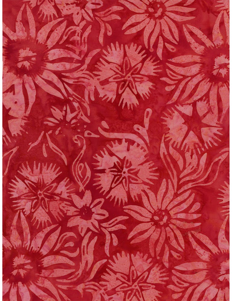 Scheming Florals Red from Timeless Treasures Sold by the Half Yard