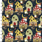 You Light My Way Gnome - Navy Night Gnomes by 3 Wishes Fabric
