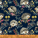 Happy Hedgehog Navy from Windham Fabrics