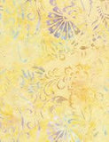 Flower Scroll Batik (canary) Sold by the Half Yard