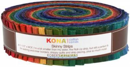 Skinny Strips Kona Solids Dark Colorway 41pcs