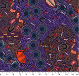 Around Waterhole Purple by M&S Textiles Australia Sold by the Half Yard