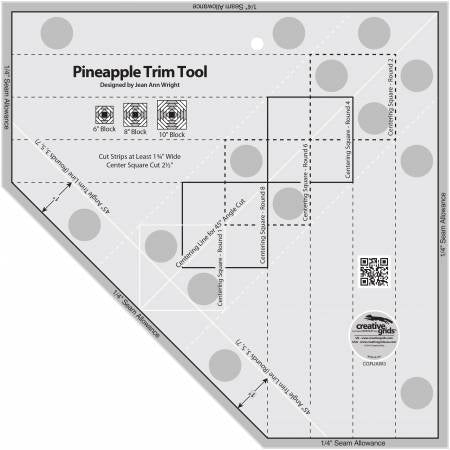 Creative Grids Pineapple Trim Tool for 6", 8" or 10" finished blocks