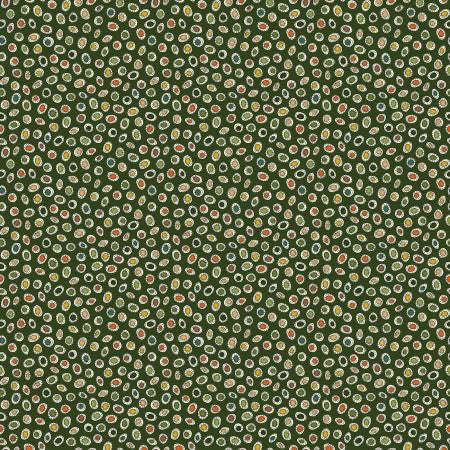 Pumpkin & Spice Dark Green Spice Dot from Benartex Designer Fabrics Sold by the Half Yard