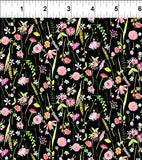 Flower Market Small Flower Multi by In The Beginning Fabrics Sold by the Half Yard