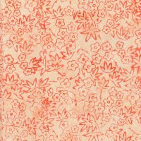 Cutesy Flowers (Orange) Batik  Sold by the Half Yard