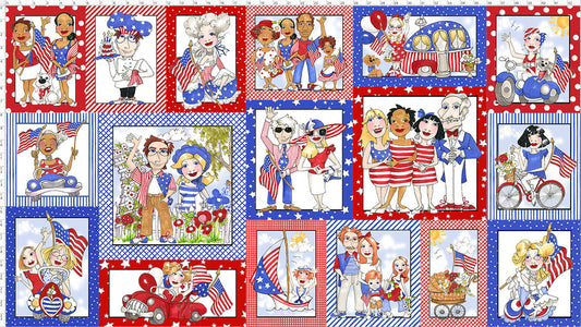 US Patriotic 24" Panel from Loralie Designs