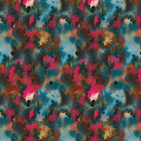 Reflections Painted Prism Red/Teal 13497B-10 Sold by the Half Yard