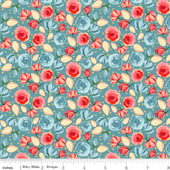 Mon Cheri Rose Lake by Lila Tuelker for Riley Blake Sold by the Half Yard