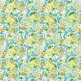 My Happy Place Leaves and Buds Light Teal by Clothworks Sold by the Half Yard