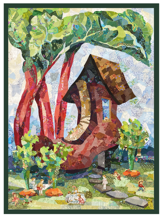 The Little Old Lady Who Lived in a Shoe Collage Pattern by Emily Taylor