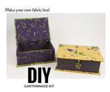 Colorway Arts Cartonnage Small Fabric Box with Hinged Lid