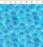 Dazzle Circles Blue Sold per half yard - Jason Yenter for In the Beginning - Birds & Feathers, Southwest - 4SOU-1 Sold by the Half Yard