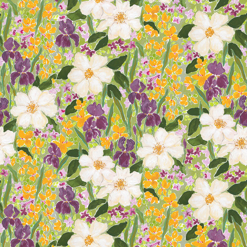 Mardi Gras Parade Olive by DearStella Sold by the Half Yard