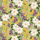 Mardi Gras Parade Olive by DearStella Sold by the Half Yard
