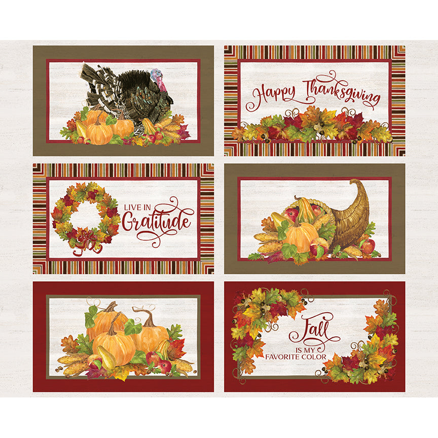 Monthly Placemats November 36" Panel - set of 6 placemats - by Rile Blake Designs Sold by the Half Yard